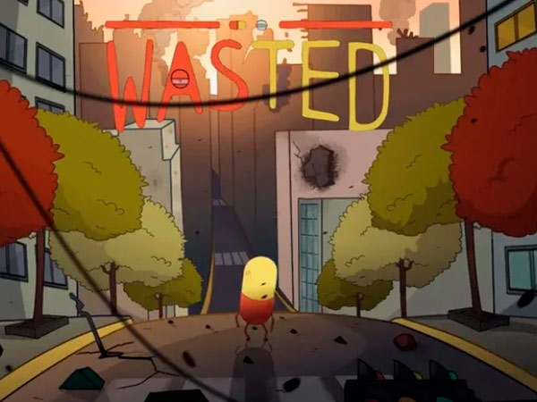 Duki, Tiago PZK y FMK en la serie animada "Wasted"